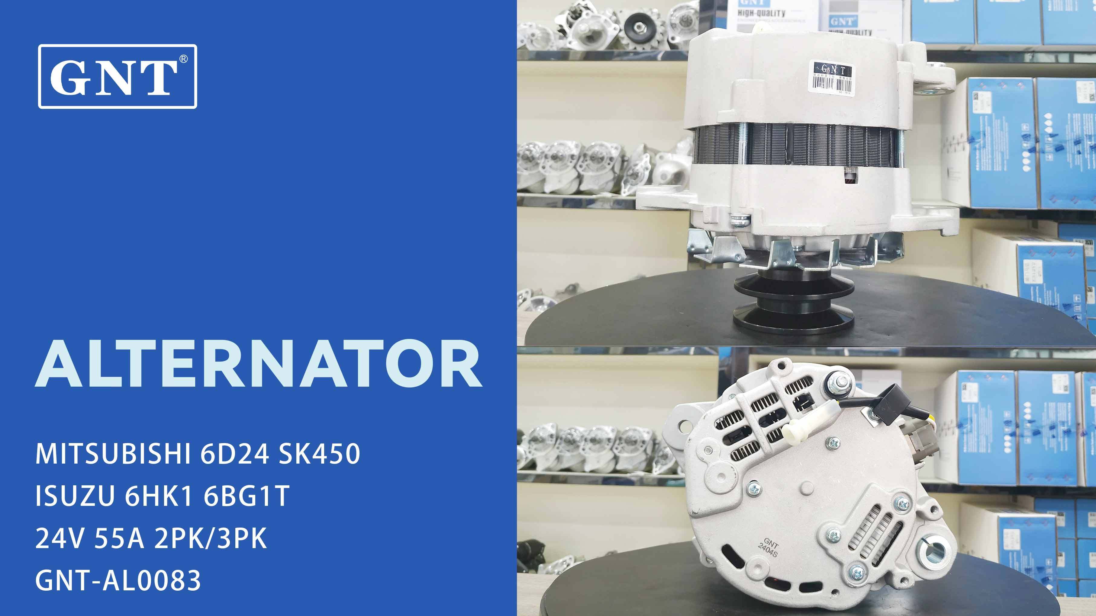 24V 55A Alternator compatible with ISUZU 6HK1 6HL1 Engine 1812005300 1812005302 1812005303 1812005304 1812005305 1812005306 1812005307