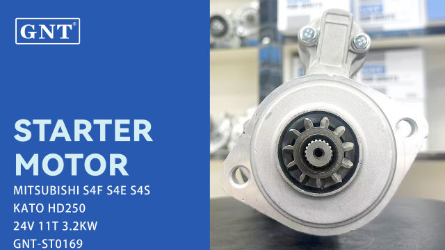 24V 11T Starter Motor compatible with MITSUBISHI S4E S4S  Engine 446603101 3446612102 3446615100 3446615101 M005T27671 M005T27672 M2T27672