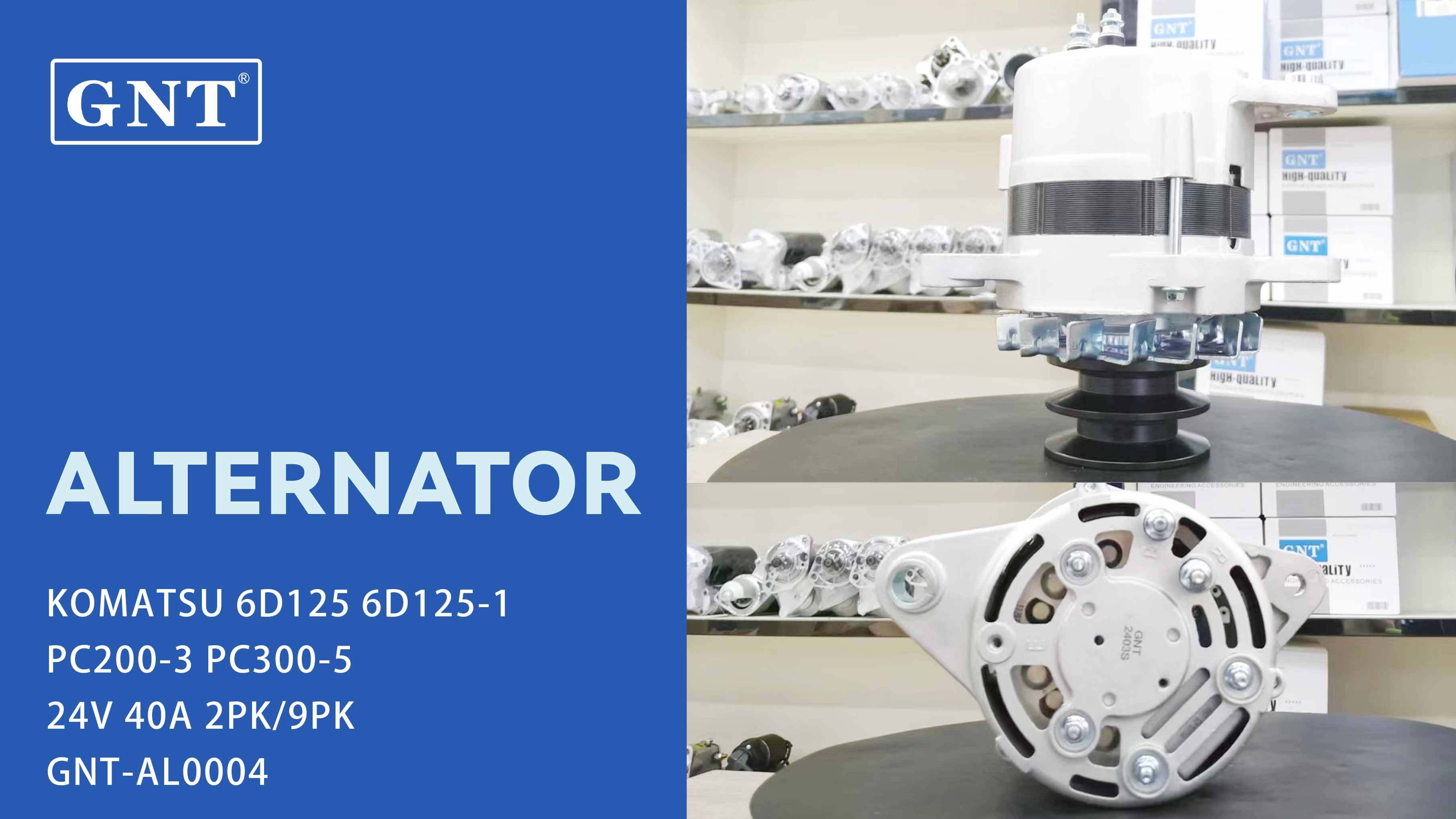 24V 40A Alternator compatible with KOMATSU PC200-3 Engine 0330005840 0330005850 0330005880 0330006580 0334112850 0334112870