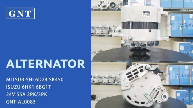 24V 55A Alternator compatible with ISUZU 6BG1T 6HL1 Engine 1812005308 1812005901 1812005902 1812005903 1812005904 1812006031 8983413950