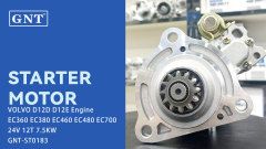 24V 12T Starter compatible with VOLVO D12D D12E Engine MS773 220570 M009T82671 M009T82672 M9T82171 M9T82172 M9T82671 M9T82671AM M9T82672