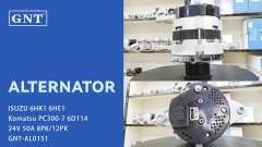 24V 50A Alternator compatible with ISUZU 6HK1 6HE1 Engine 0350004598 0350004838 0350004848 0620000130 ALK4598RB ALK4598WA ALM9598WA