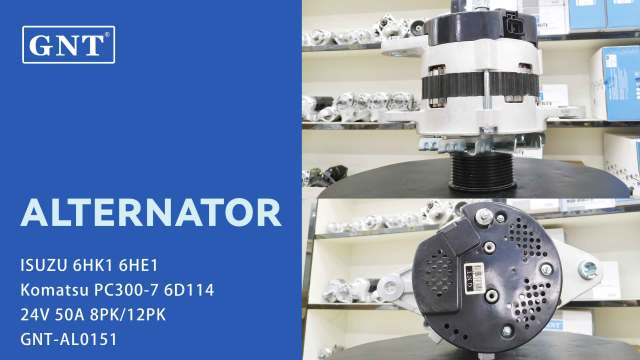 24V 50A Alternator compatible with ISUZU 6HK1 6HE1 Engine 0350004598 0350004838 0350004848 0620000130 ALK4598RB ALK4598WA ALM9598WA