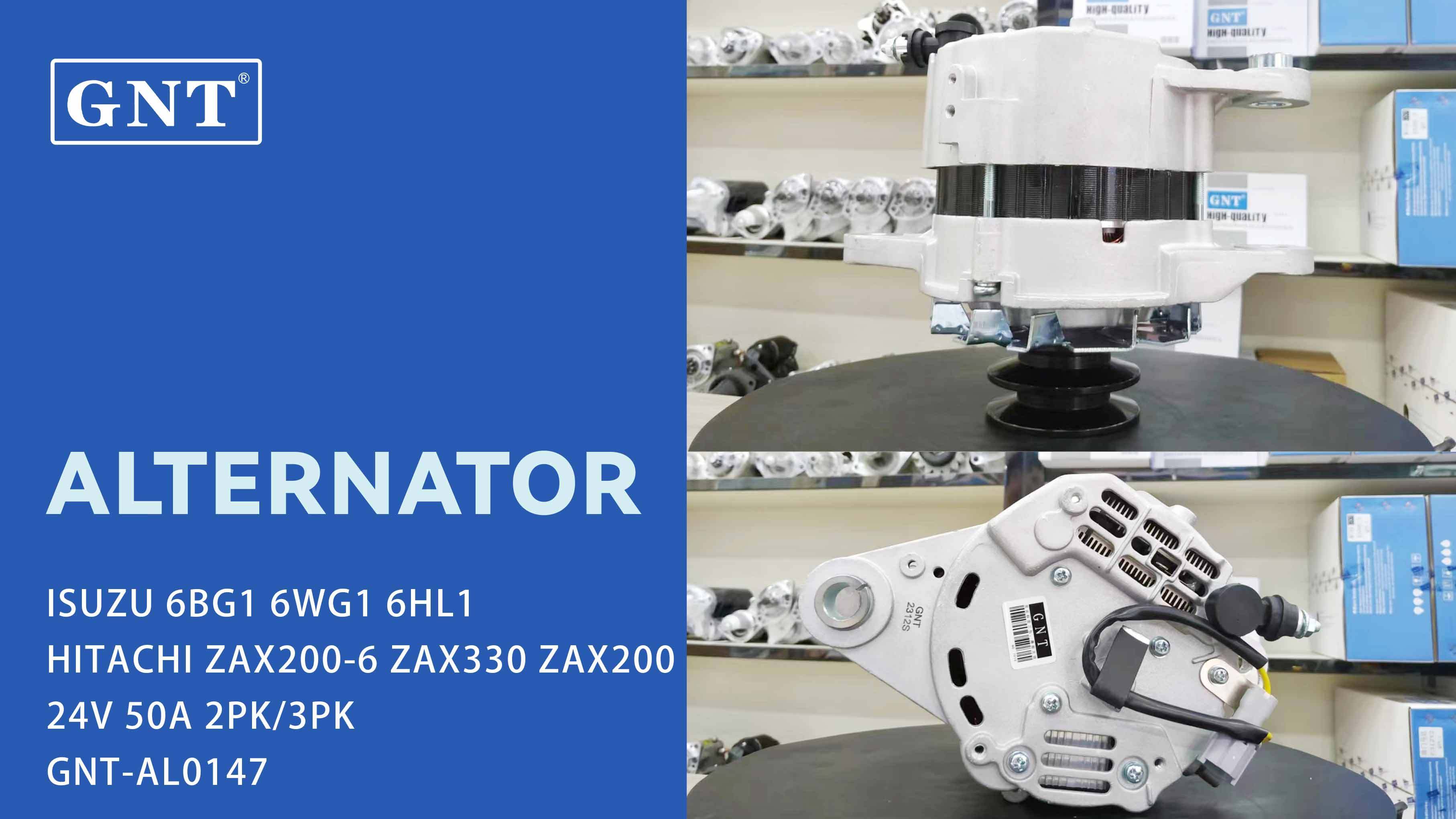 24V 50A Alternator compatible with ISUZU 6BG1 ZAX330 Engine A4TU5485 A4TU5486 A4TU5486A A4TU5486AM A4TU5586 A4TU9586 VI1812005303