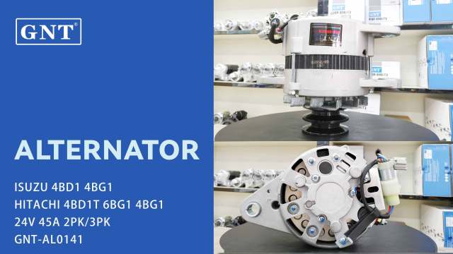 24V 45A Alternator compatible with ISUZU 4BG1 Engine 1812003250 1812004110 1812004163 1812004164 8943947971 8943991571 4454118