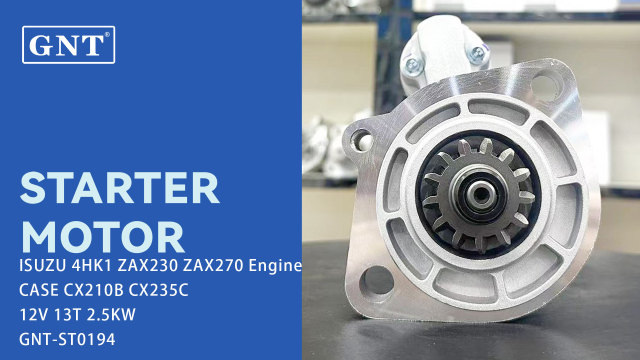 12V 13T 2.5KW Starter compatible with ISUZU 4HK1 ZAX230 ZAX270 CASE CX210B CX235C Engine 8980636991 0240000198 8-98063-699-1 0-24000-0198