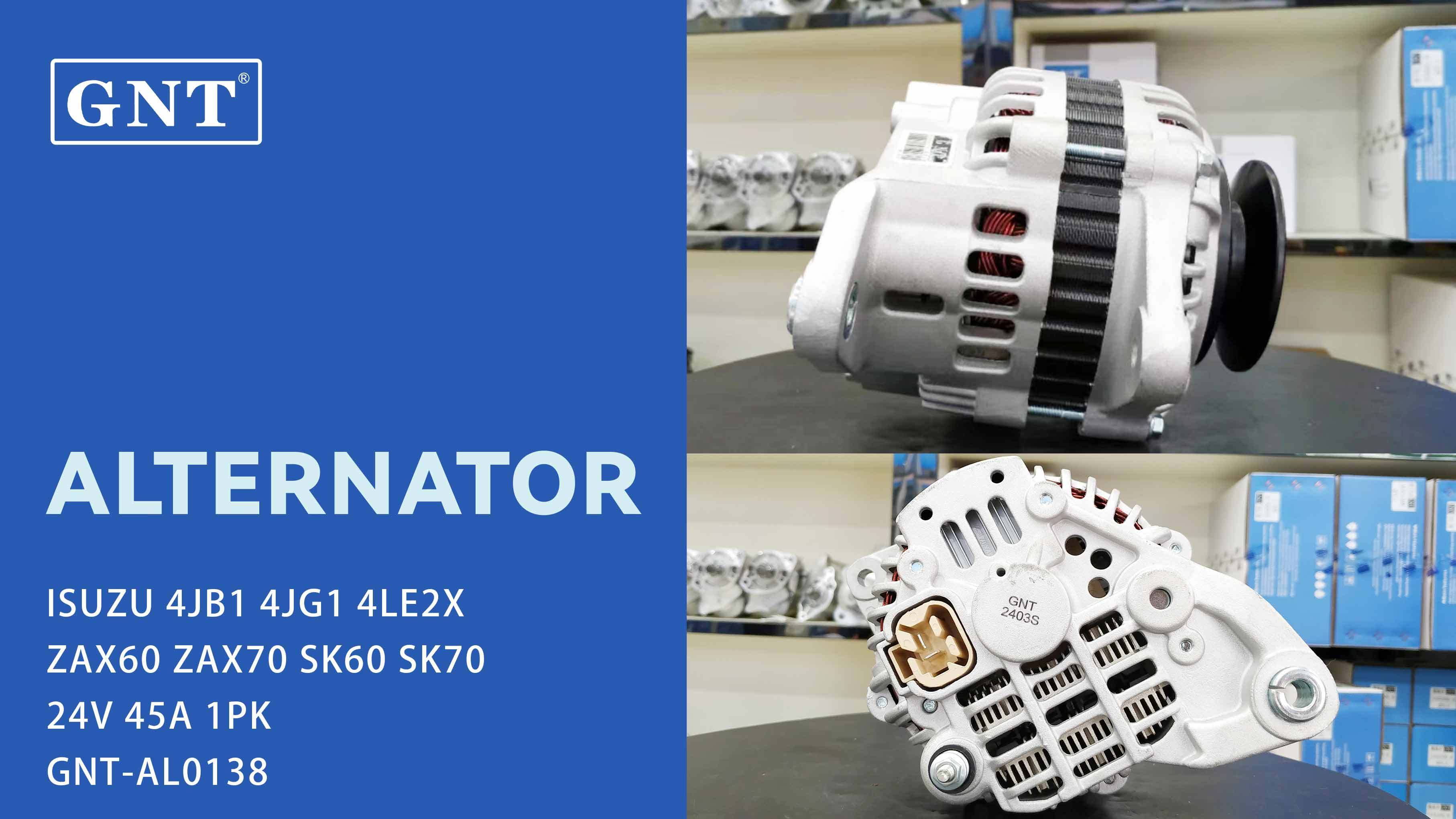 24V 45A Alternator compatible with ISUZU 4JG1 Engine A002TA8383 A002TA8383AM A002TA8383ZZ9 A002TCV383 A002TCV383AM A2TA8383 A2TA8383AM