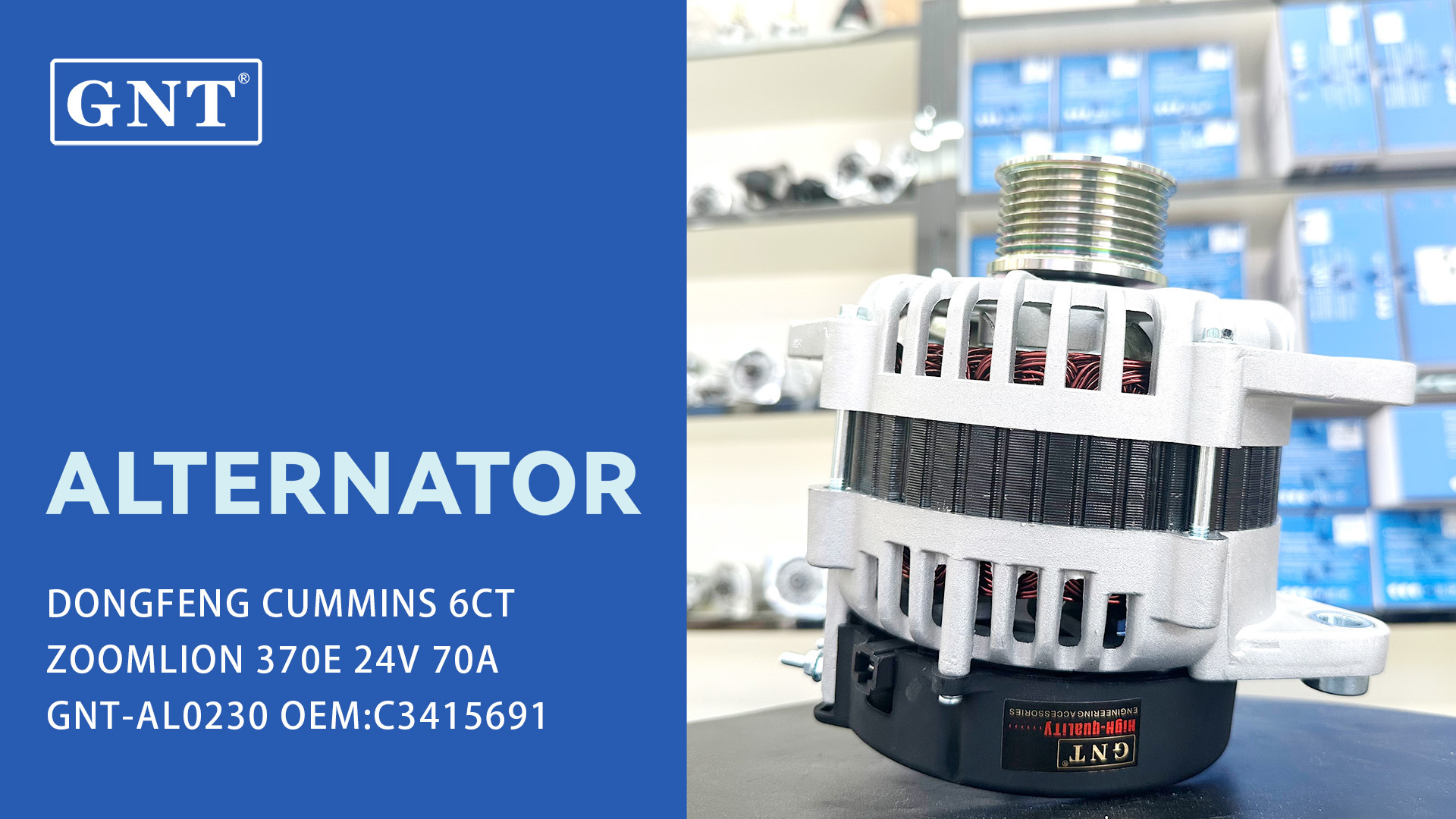 24V 75A High Quality GNT Alternator compatible with  Dongfeng Truck Cummins 6CT 6BT Engine 5288588 21DQ003 15M00075 JFZ2703