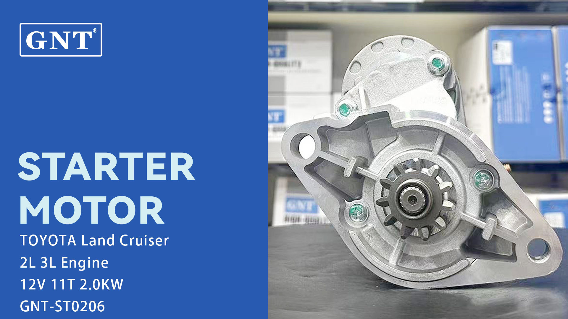 12V 11T Starter Motor compatible with Toyota 2L Engine 0280009592 1280000360 1280007350 1280007352 1280007353 1280008140 1280008141 1280008142