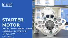12V 12T 2.5KW GNT Starter Motor compatible with YANMAR MARINE Engine 1280008640 1280008641 2280001610 2280001611 2280001612 2280006290 2280006291