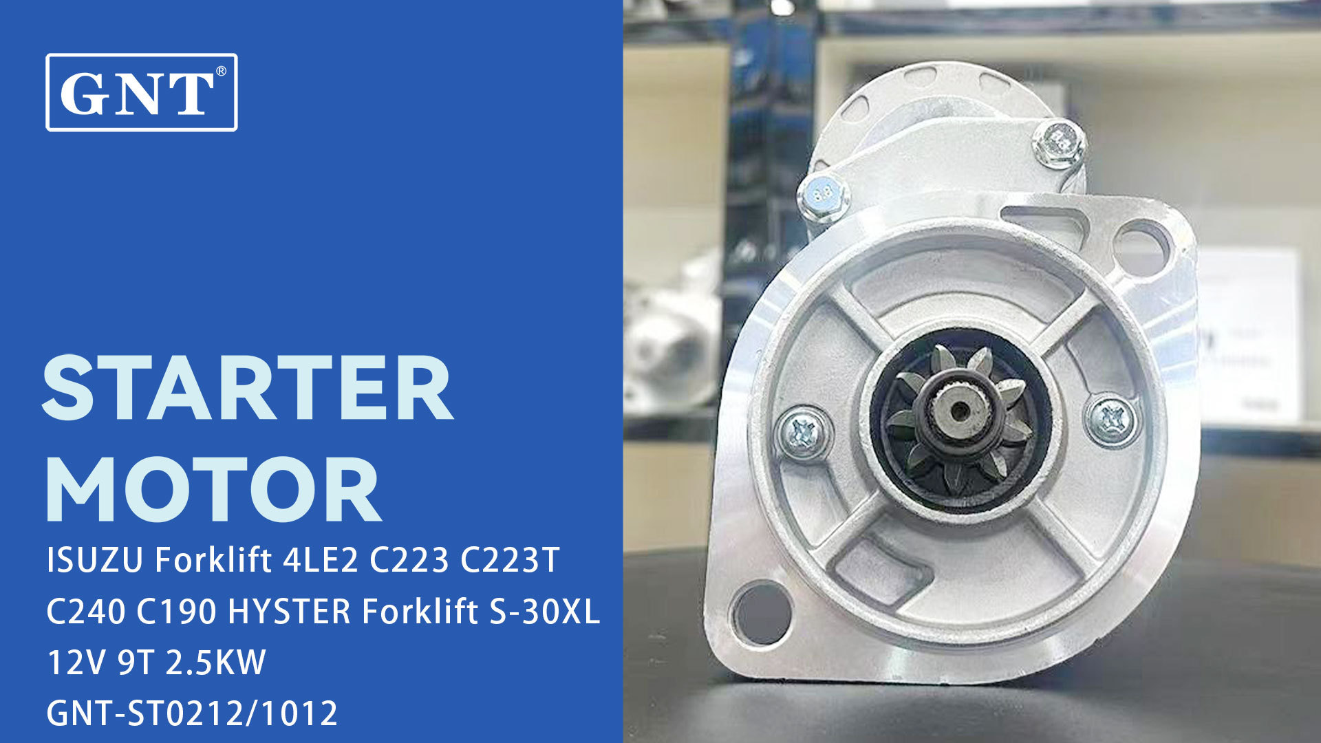 12V 9T Starter Motor compatible with ISUZU 4LE2 Engine 110573 111683 111709 CST20180AS CST20233AS CST40109AS CST40158AS CST40158GS