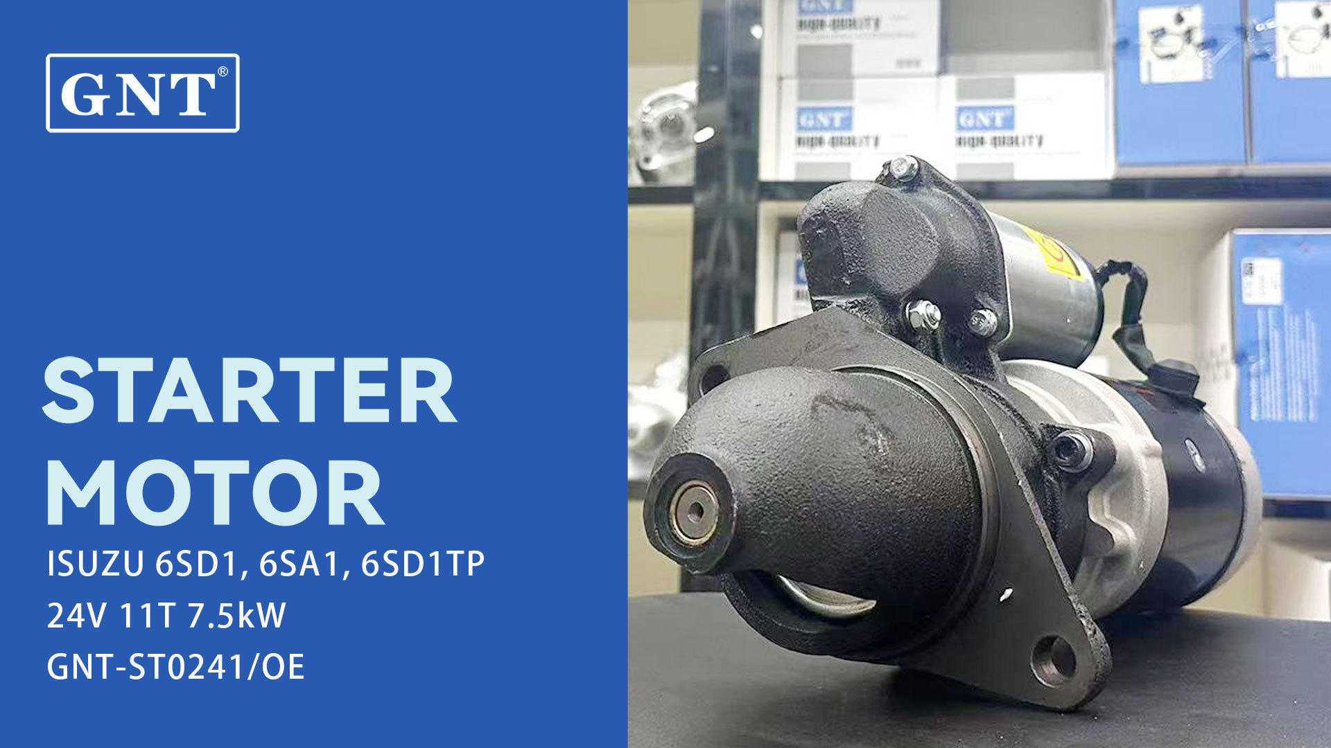 24V 11T 7.5KW Starter compatible with ISUZU 6SD1 Engine 1811002940 1811002941 5811002941 332K4865 71455391 PA510045 18933R