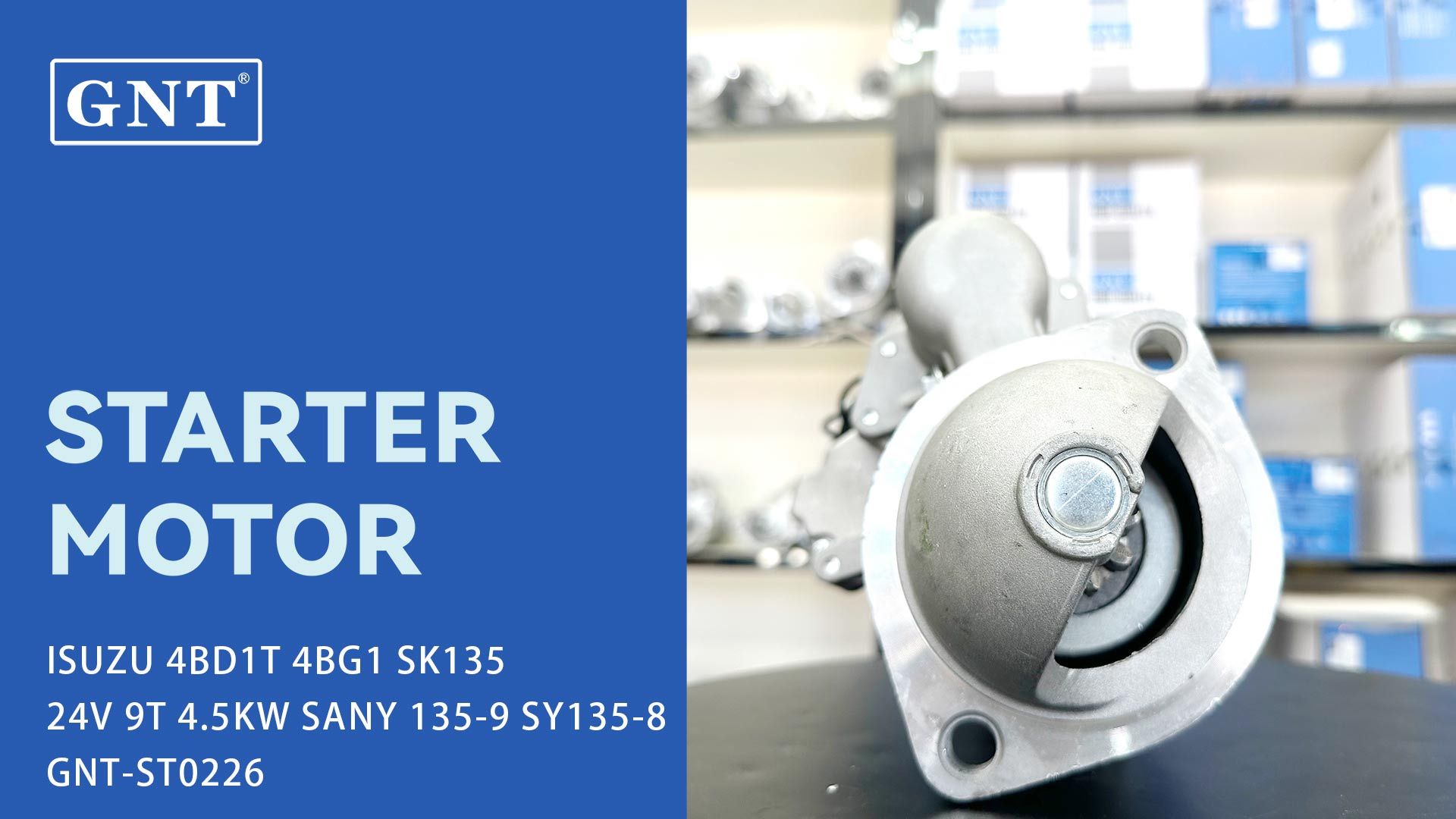 24V 9T GNT Starter compatible with ISUZU 4BB1 4BD1 Engine 71424400 71425200 71429900 71435900 LRS01905 LRS01910 LRS1905 LRS1910