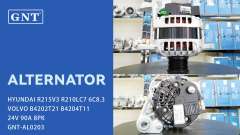 24V 90A Alternator compatible with HYUNDAI R215VS Engine 21Q642001 21Q642002 2610987 600356 A000V610987 ALV3333RB ALV3333WA