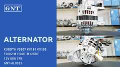 12V 80A Alternator compatible with KUBOTA V3307 F5802 Engine 3F26164010 3F26164011 3N30164011 3R60064010 3R60064011 LRA03682 LRA3682
