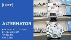 12V 30A Alternator compatible with KUBOTA D1305 Engine 3A01174012 6643664011 T106015680 T106015681 T106015682 LRA1560 LRA01560 133745A1