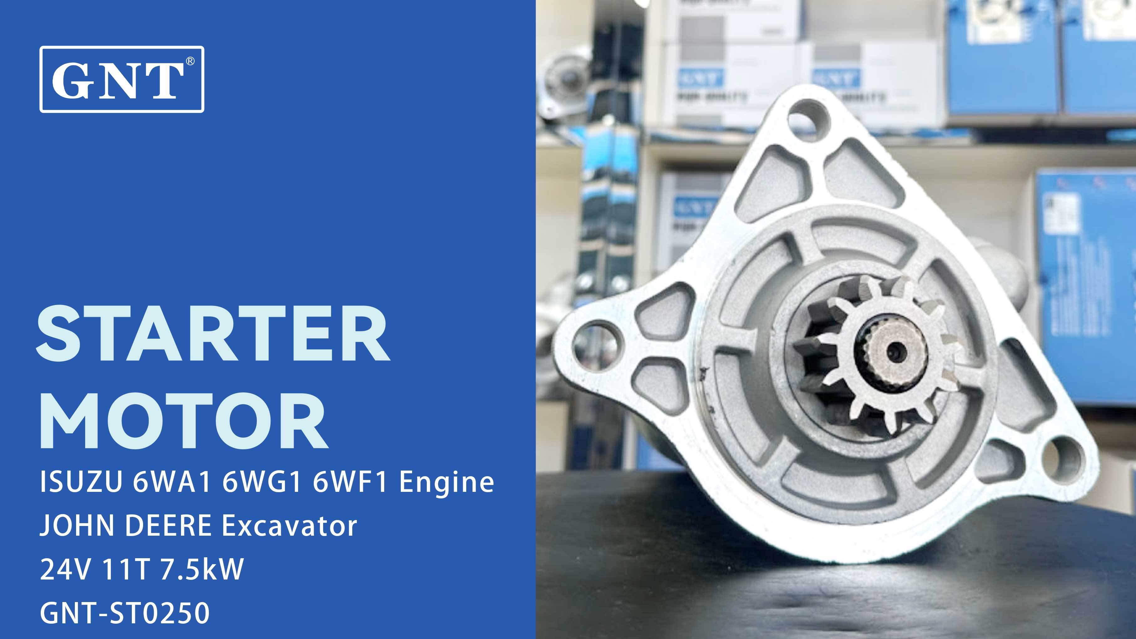 24V 11T Starter Motor compatible with  ISUZU 6WA1 Engine 1811003413 1811003414 1811003415 1811003416 1811003417 1811003418 8973805080 8973805081