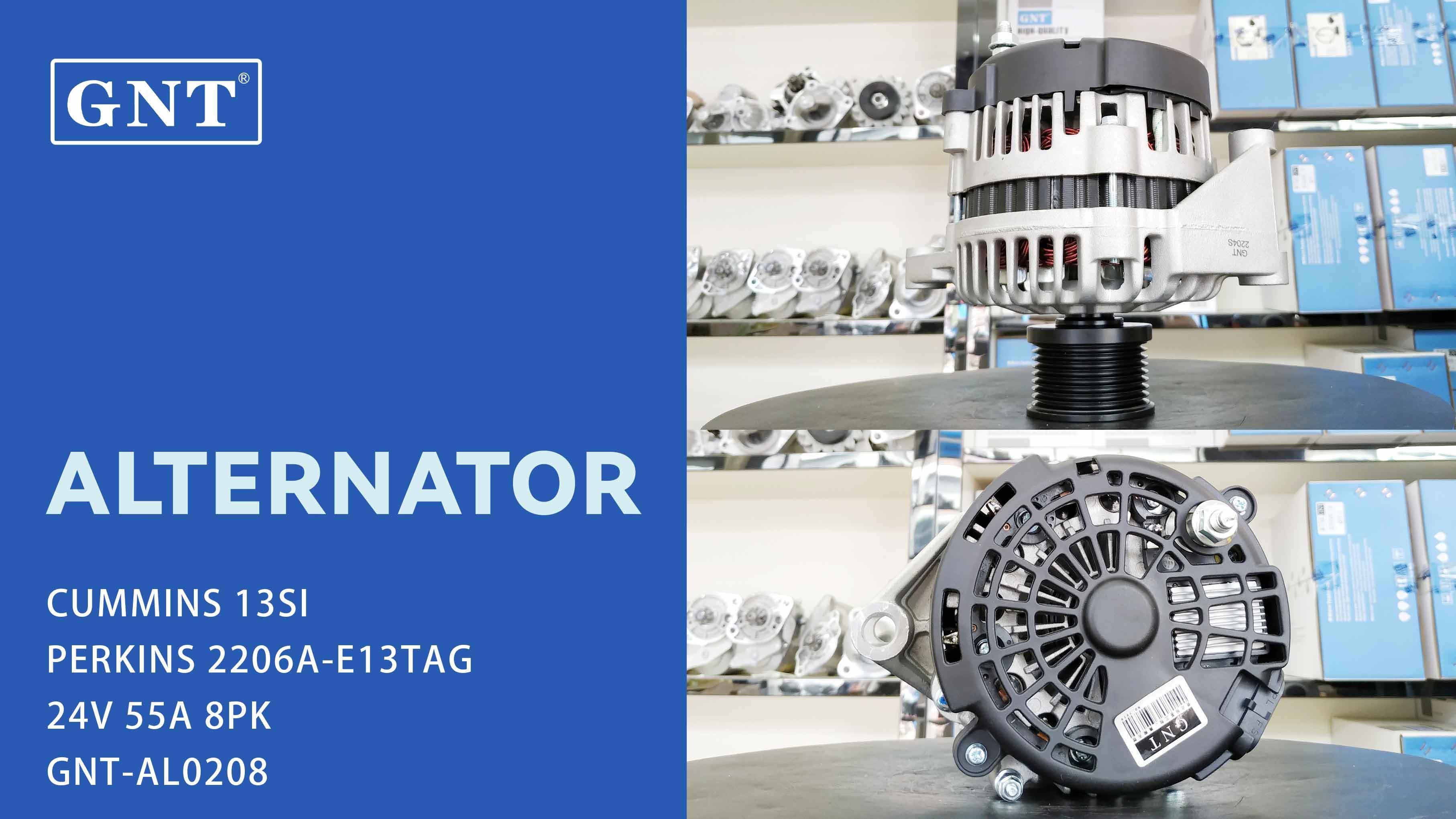 24V 55A Alternator compatible with CUMMINS 13SI Engine 19020209 8600075 8600210 8600365 2871A502 2871A503 CH12876 3276712 8688N 8728N