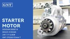 24V 11T Starter Motor compatible with DOOSAN Truck DX225-7 DE08T Engine 153502 30051600057 30051600057A 30051600057B 30051600058B 65262017008A