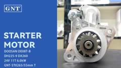 24V 11T GNT Starter Motor compatible with DOOSAN Truck DX225-7 DX225-9 DX250 DX260 DE08T Engine 19080030 19080031 8200334 8200349 DRS0307 DRS0307N 65262017088