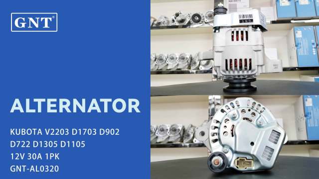 12V 30A Alternator compatible with KUBOTA D722 D922 Engine 1624164010 1624164011 1624164012 1624164013 1624164014 1642764012 1649564013