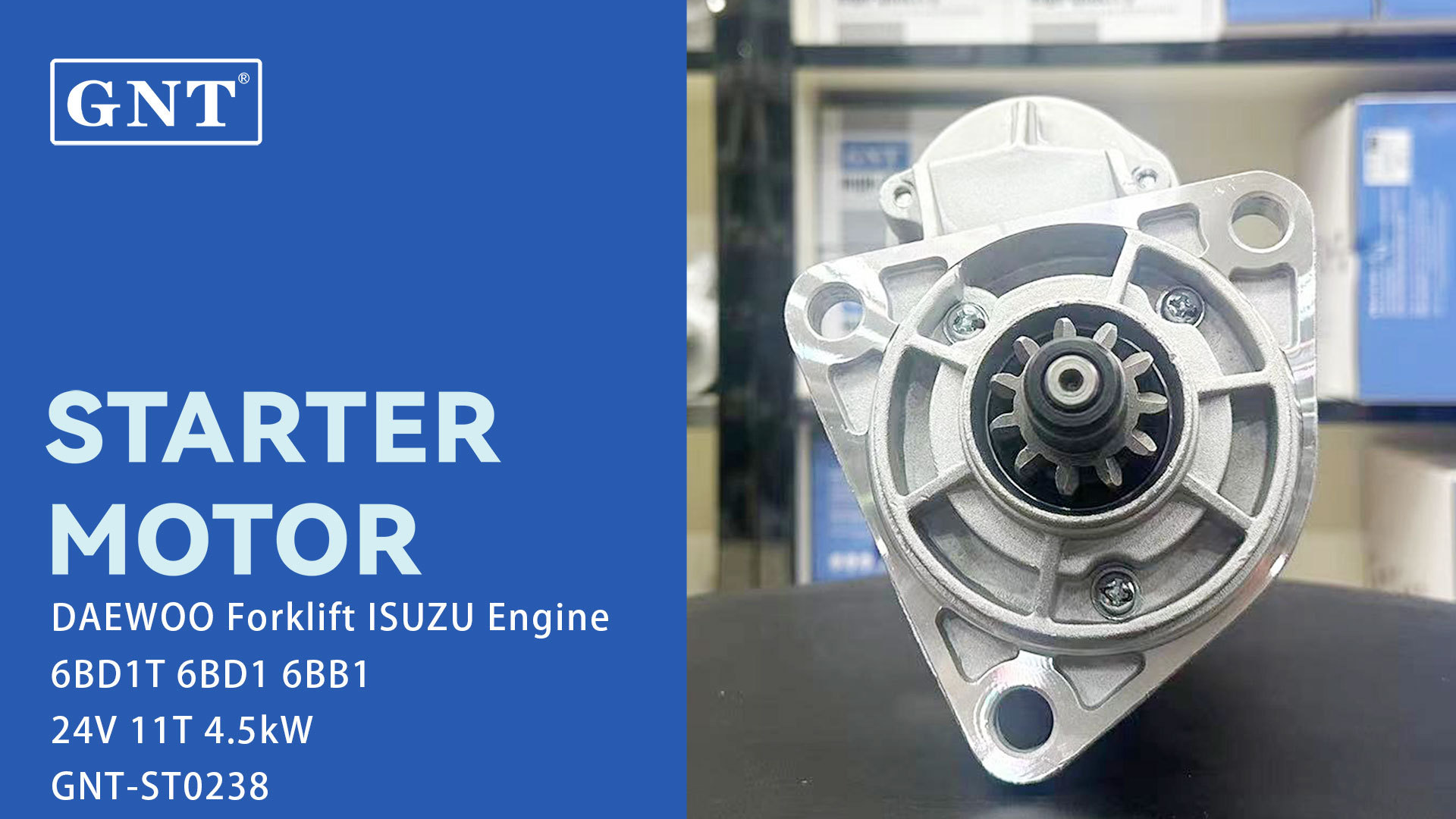 24V 11T GNT High Qulaity Starter compatible with DB58 Engine 65.26201-7044 1-81100-191-0 1-81100-191-1 1-81100-191-2 1-81100-206-1 1-81100-253-1