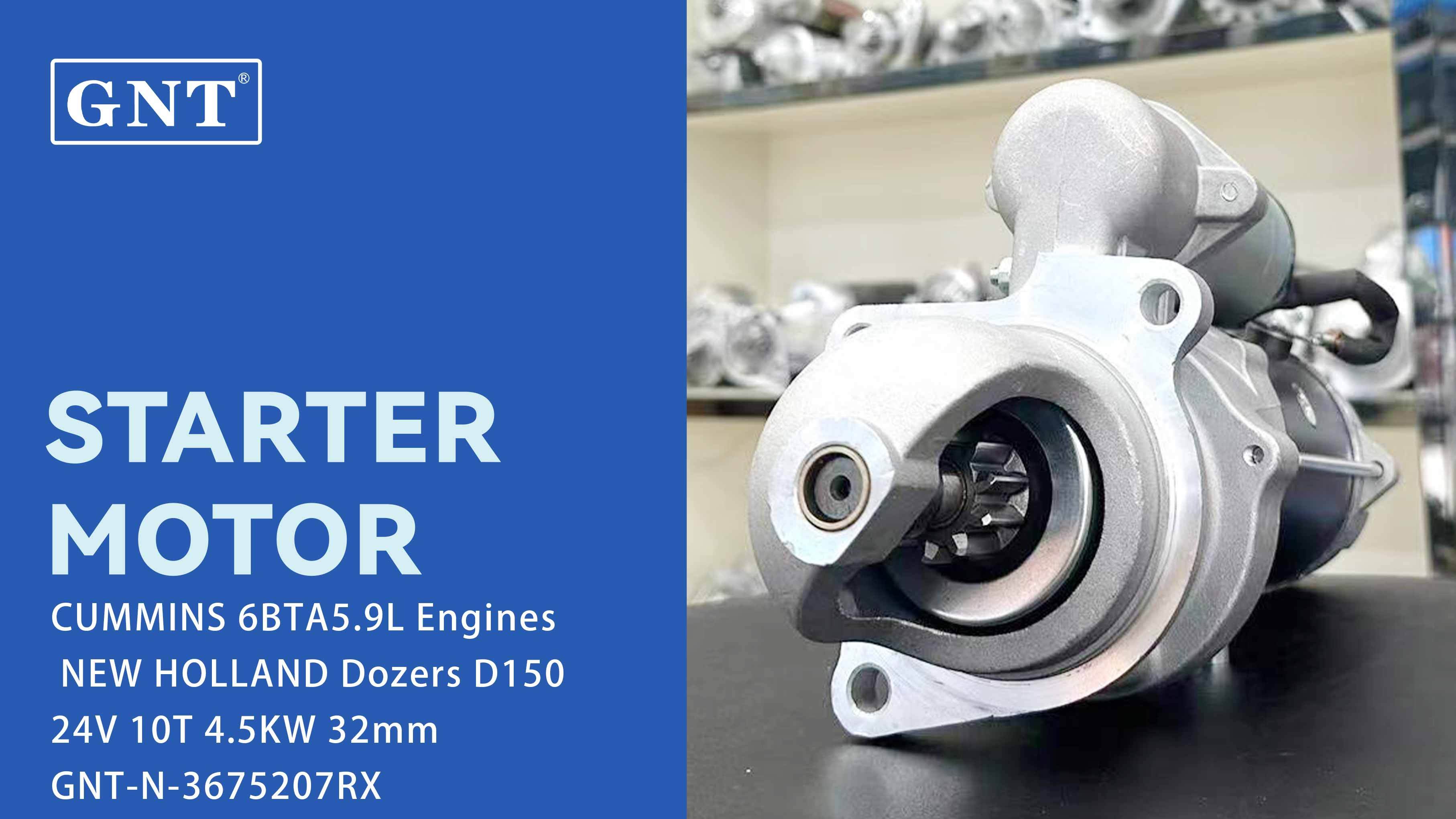 24V 10T Starter compatible with CUMMINS 6BTA5.9L Engine 114710 76193688 3282731 3285750 3675207 3675207RX 10465405 10479629 10479647