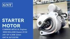 24V 10T Starter compatible with CUMMINS 6BTA5.9L Engine 114710 76193688 3282731 3285750 3675207 3675207RX 10465405 10479629 10479647
