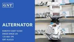 12V 60A Alternator compatible with KUBOTA V2607 V2304 Engine 1012112490 1012112850 1012118770 1012118771 1012112200 1012112201 F032112721