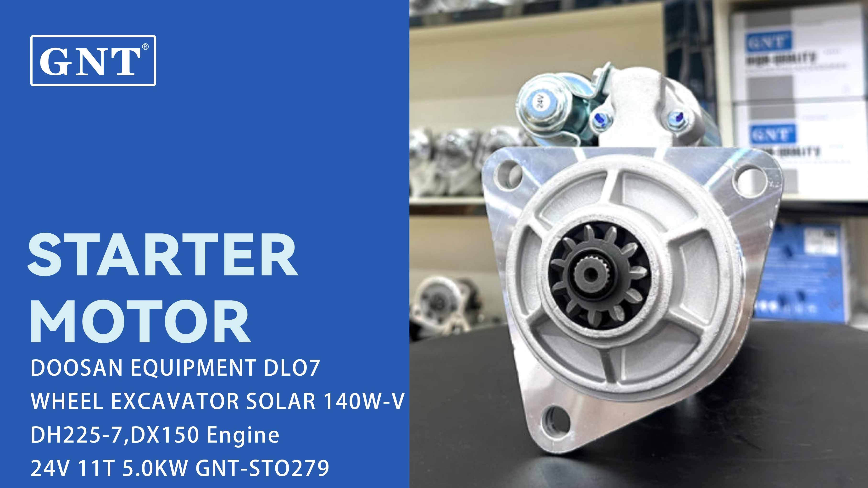 24V 11T Starter compatible with Doosan DH220-5 DX150 DL07 DH225-7 Engine 65262017063 65262017076 65262017076A 65262017077B 65262017078