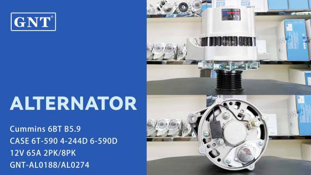 12V 65A Alternator compatible with CASE 6T-590 4-244D Engine 20110305 66021601 66021601C CAL10238 CAL10238AS CAL10238ES 448499 47977898