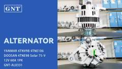 12V 60A Alternator compatible with YANMAR 4TNV98 R60-9 Engine LR160735 LR160735B LR160741 136166 2506166 160735B 12390077210 12827177200