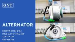 12V 14A Alternator compatible with KUBOTA Z482 D722 Engine 1553164017 1553164103 1753164011 1753164012 1753164013 1753164014 6C04059250