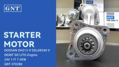 24V 11T Starter compatible with DOOSAN DE12TIS DE08T Engine 262017074C 652017070 652017070D 652017124 65262017070 65262017070D