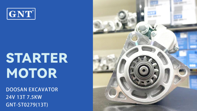 24V 13T Starter compatible with Doosan DH220-5 DX150-9 Engine 30051600003 30051600015 30051600041 30051600041A 65262017077D