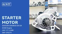 24V 11T 5.5KW GNT High Qulaity Starter compatible with Hyundai D34D DX120 Engine 8200141 30051600040A 3610052000