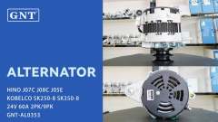 24V 60A Alternator compatible with HINO J07C J08C Engine 02011520115 02011520116 02011521012 02011521611 02011521612 ALW5086WA