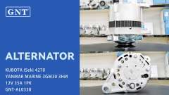 12V 35A Alternator compatible with YANMAR 3GM30 Engine 3446828100 3446828200 A001T03476 A001T23377 A001T25077 A001T25083 A001T25087