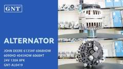 24V 130A Alternator compatible with JOHN DEERE 6135HF Engine 0124655080 0124655191 0124655192 F00E100643 RE538907 RE558679 SE502564 AT488138