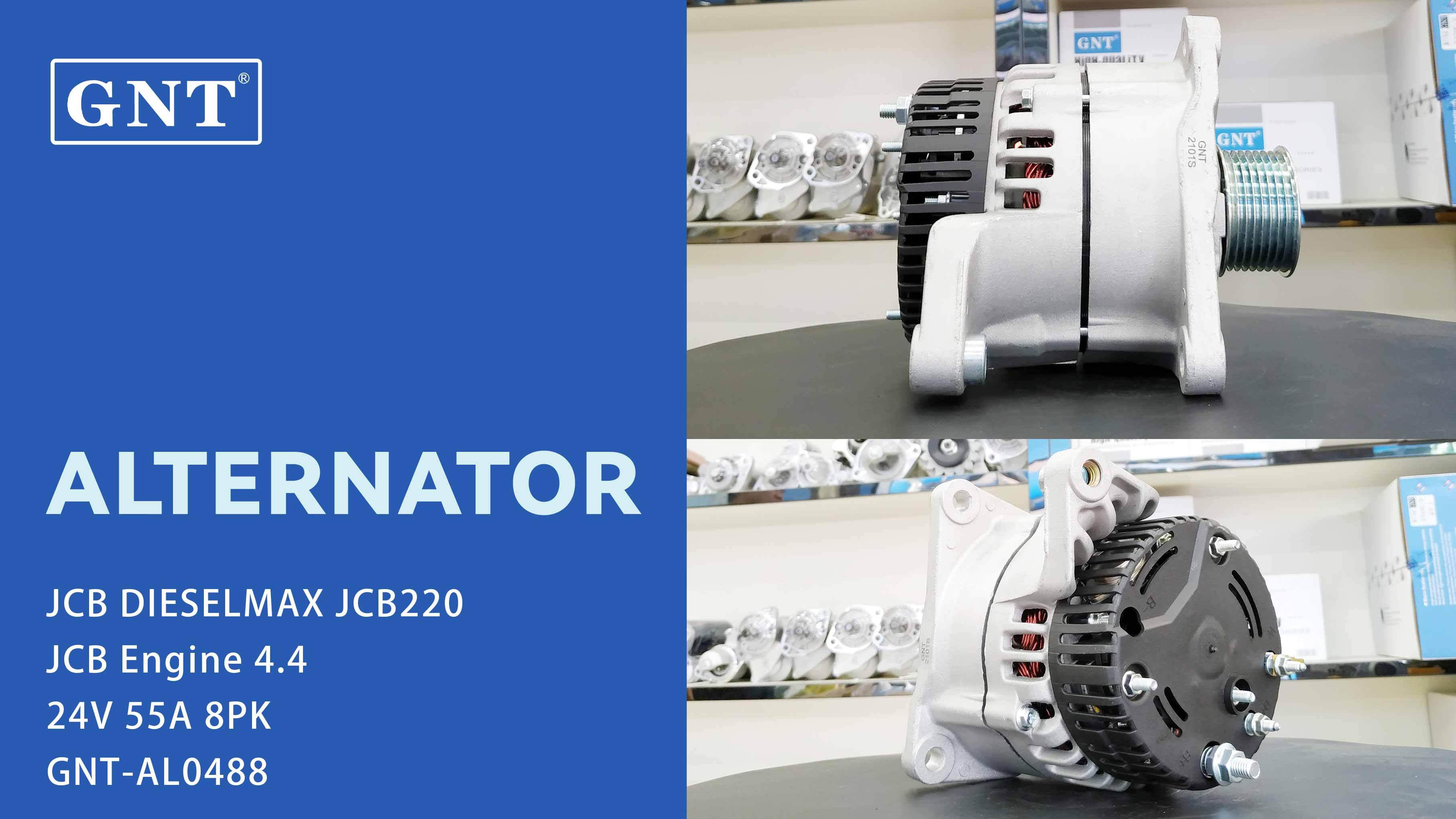 24V 55A Alternator compatible with JCB220 Engine 32008611 32008650 11203441 11203913 11204116 AAK5584 AAK5771 AAK5808 IA1211