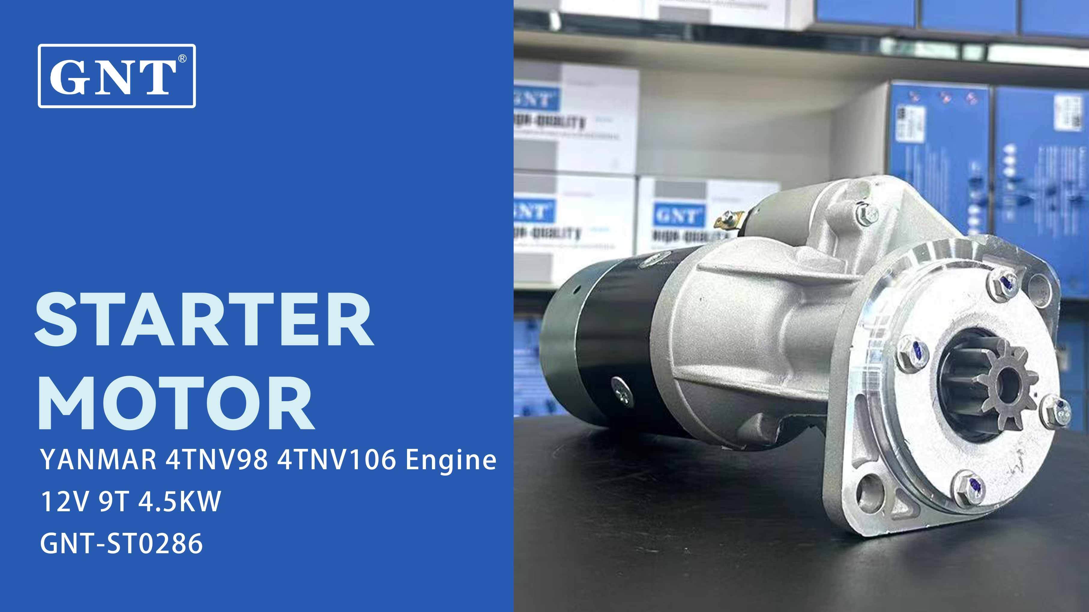 12V 9T Starter Motor compatible with Yanmar 4TNV106 Engine 11957877010 VOE15065343 14522114 S14102C HST14102B HST14102C 30051600051 K9006124 DRS0957