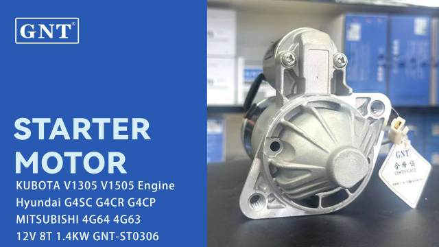 12V 8T Starter compatible with Kubota V1505 Engine M001T70483 M001T70483ZC M001T70485 M001T74881 M0T30871 M0T30872 M0T70481 MN128034
