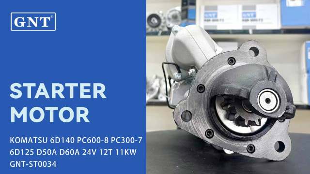 24V 12T Starter compatible with KOMATSU 6D125 Engine 6008638111 6008638112 6008638113 0230007672 0230008060 0230008061 0230008062 0230008065 6008139390