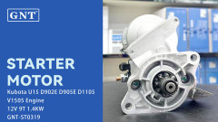 12V 9T Starter motor compatible with Kubota V1505 Engine 2280006320 2280006321 2280806321 DSN2087 1623563010 1623563011 1623563012 1742363012 1550463012