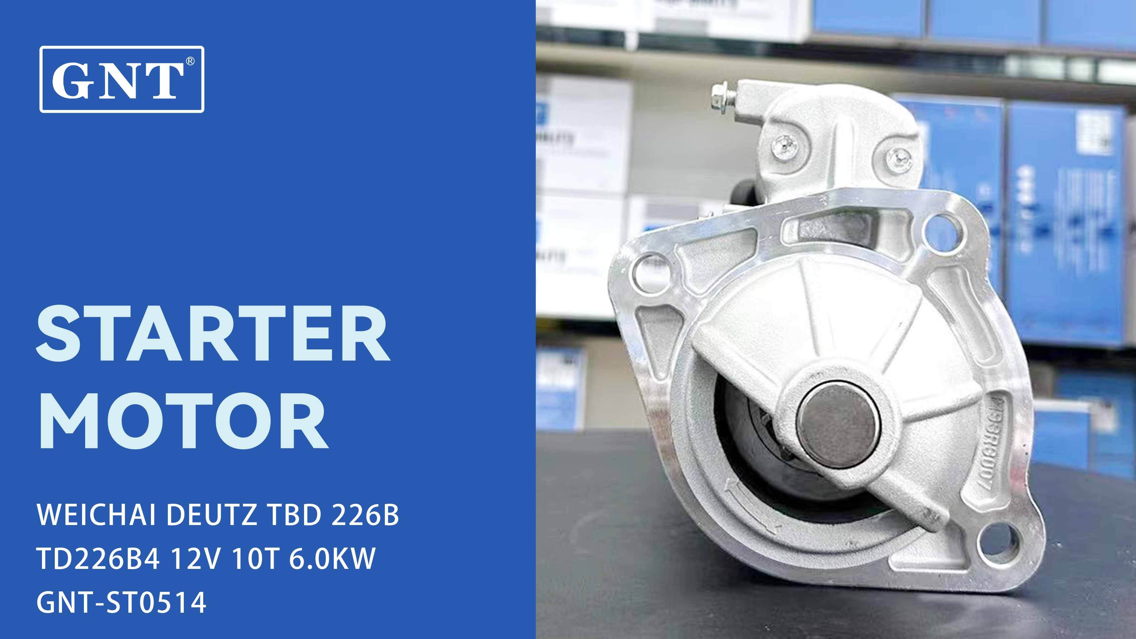 12V 10T Starter compatible with WEICHAI DEUTZ TD226B4 Engine 13031614 13035760 12187645 5302289 5449610 STM3314LP STM3314MH