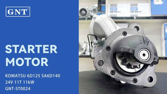 24V 11T Starter compatible with KOMATSU 6D125 Engine 6008137112 6008137113 6008137122 6008137150 6008137151 6008137152 6008137153 6008137220