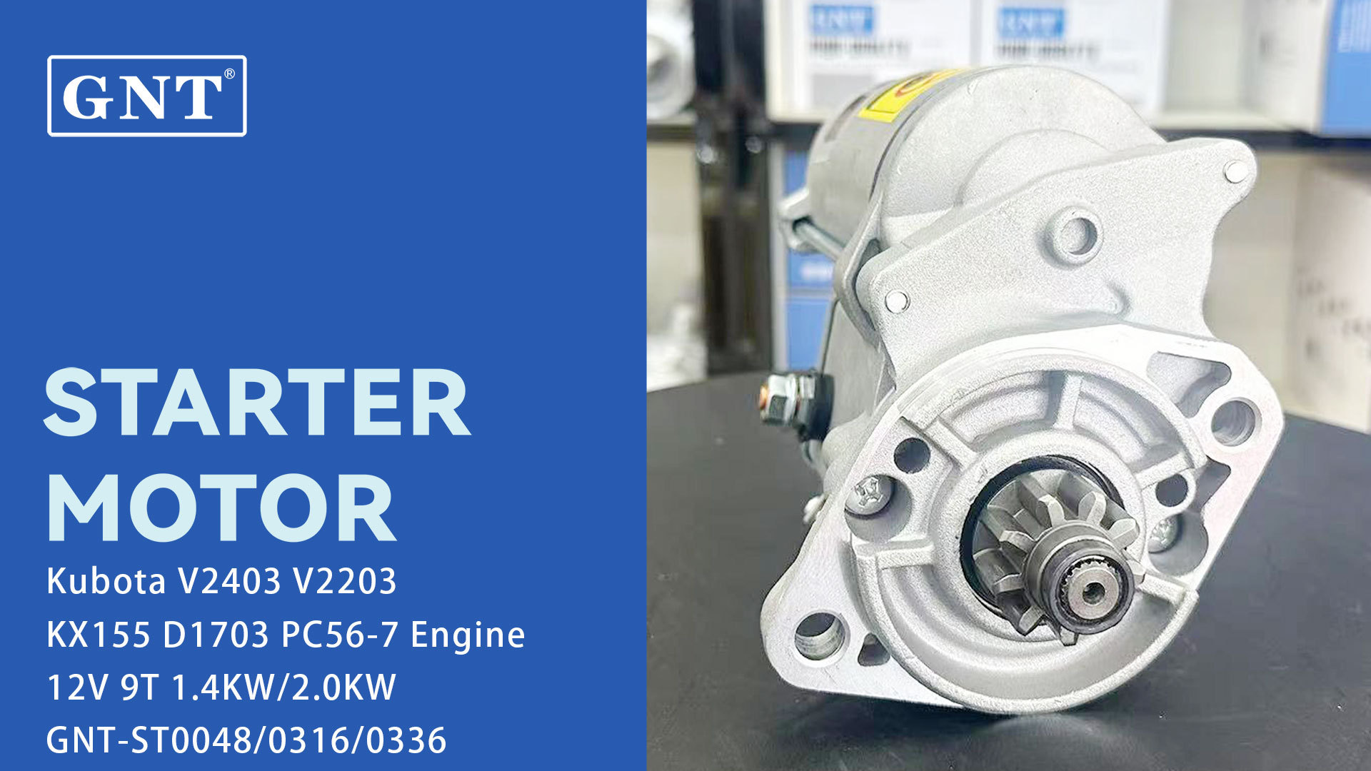 12V 9T Starter compatible with Kubota KX155 Engine 1666163012 1666163013 1666163015 1920263011 1982163011 2539135 253913500 253913500RM CST40179AS