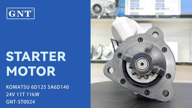 24V 11T Starter compatible with KOMATSU 6D125 Engine 6008133510 6008133610 6008133611 6008133612 6008133613 6008133640 6008133710 6008133711