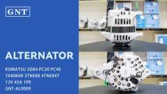 12V 45A Alternator compatible with KOMATSU 3D84 Engine LR140721 LR140721B LR140721C LR140721D LR140721E LR140727 1752564011 1983677200