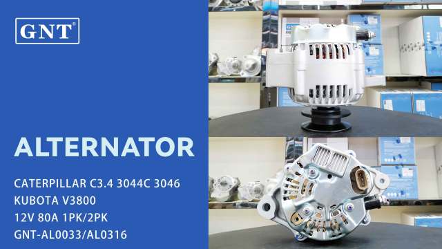 12V 80A Alternator compatible with CATERPILLAR C3.4 3046 KUBOTA V3800 Engine LRA4057 LRA04057 CAL40141AS CAL40141GS CAL40379